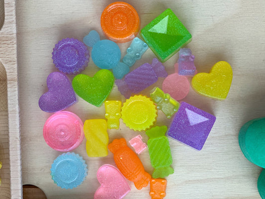 Cupid's Candy Mix – Resin Play Pieces (24 Pieces Assorted)