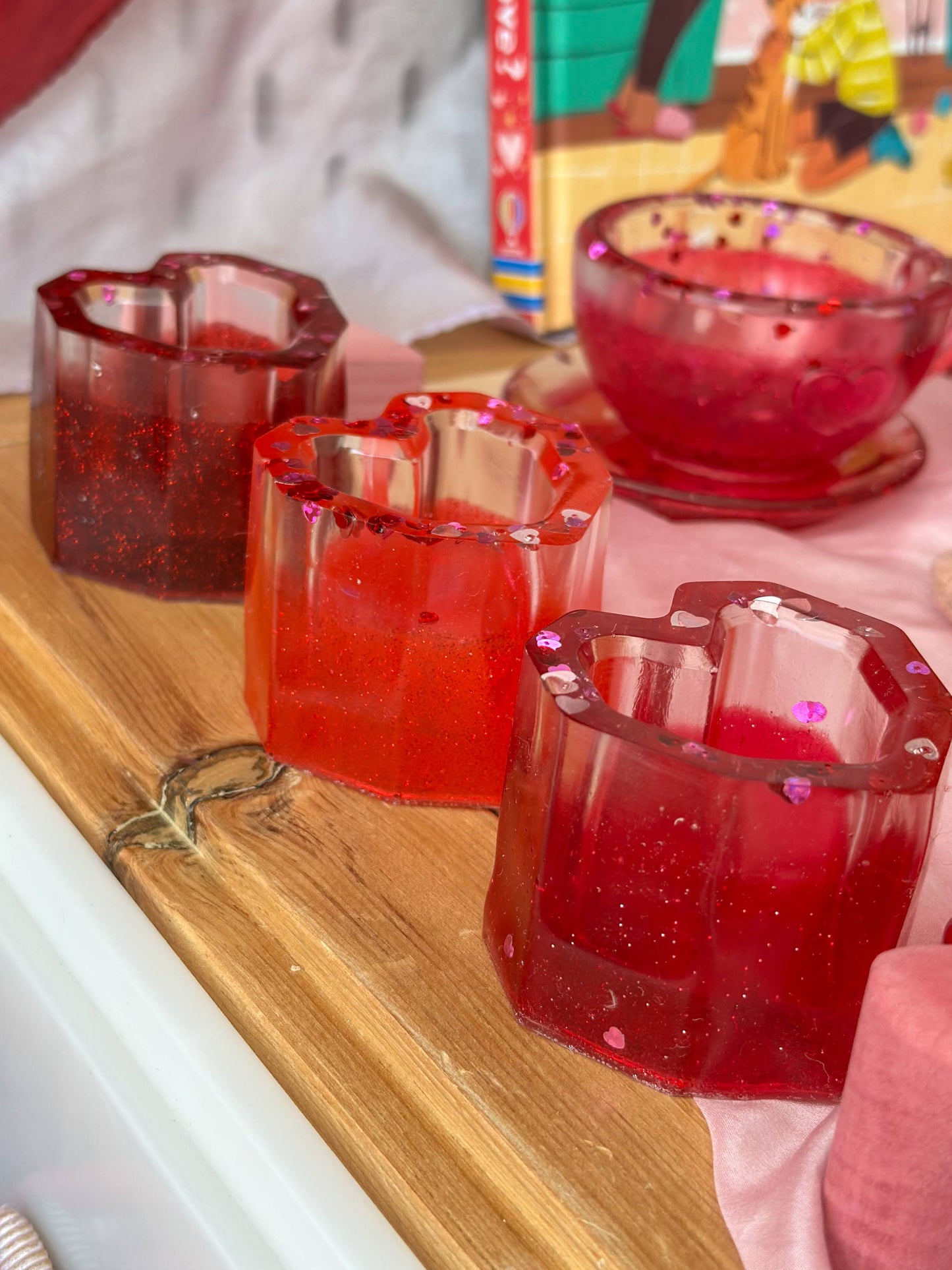 Heart Cups - Resin Play Pieces